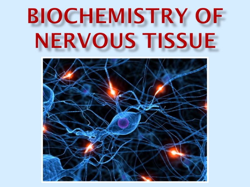 Biochemistry of nervous tissue